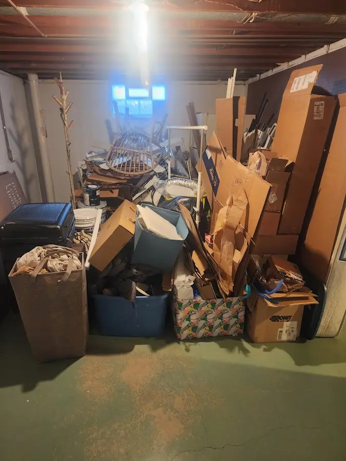 Roll-off dumpster container at job site for Roll Off Dumpster Rental in East Brandywine